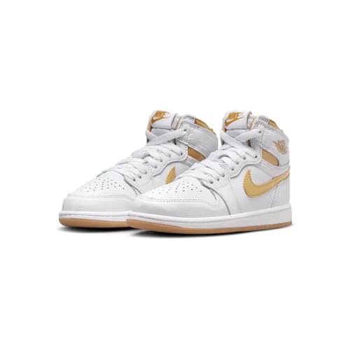 Jordan Little Kid's 1 Retro High OG White/Metallic Gold (FD2597 107) - 13