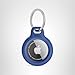 Belkin Apple AirTag Secure Holder with Key Ring - Durable Scratch Resistant Case With Open Face & Raised Edges - Protective AirTag Keychain Accessory For Keys, Pets, Luggage, Backpacks - Blue