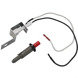 Gasgrill Zünder Druckknopf Ersatzset, Piezoelektrischer Zünder, Zündmontage Ersatzset Spark für Zündsatz Montage mit Draht für Weber Q100 Q120 Q200 Q220 Q1000 Q2000 Q2000