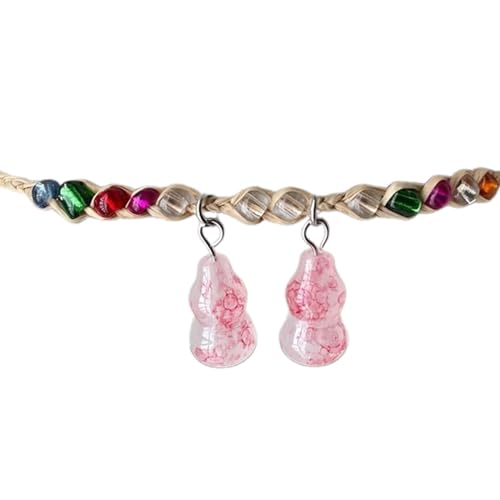 [Xinsheinelry] Trend Fashionable Crystal Gourd Pendant Bangles Handcrafted Woven String Eye Catching Wrist Decors Handcrafted fo