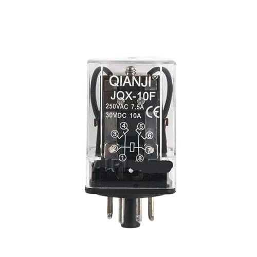 Relé JQX-10F 2Z de 8 pines con bobina de alta potencia 24V CC para control industrial