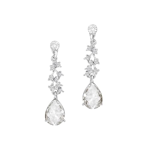 Image of Atasi International American Diamond Style Jewellery Set | Crystal Necklace & Earrings for Women | Ideal for Party, Wedding and Engagement Gifts