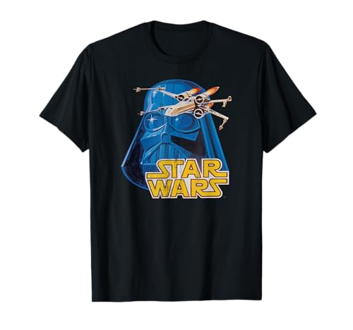T-shirt Star Wars Retro Dark Vador premium t-shirt X-Wing vintage en maille douce