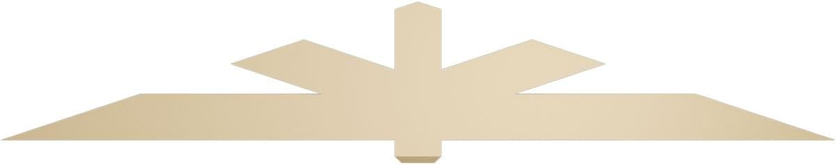108"W x 18"H x 4"D x 6"F, 4/12 Pitch, Kennewick Signature Urethane Gable Bracket, Primed Tan