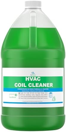 AC Evaporator Coil Cleaner - 1 Gallon (3.78L), No-Rinse Formula, Metal-Safe Corrosion Inhibitors – Cleans Air Conditioners, Condensers, HVAC, Mini Splits, Heat Pumps – Residential & Commercial Use
