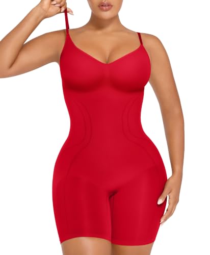 Image of SHAPELLX Shapewear Bodysuit Tummy Control Compression Seamless Body Shaper Slimming Bodysuit Top Thigh Slim Butt Lift