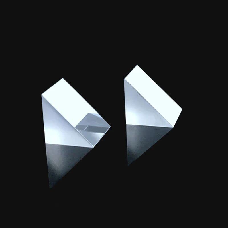 Generic Thanhtrucgarden Optical Glass Prisms Crystal Triangular Prism 2X2X2MM Right Angle Isosceles Prisms for Lens Optical K9 Testing Instrument