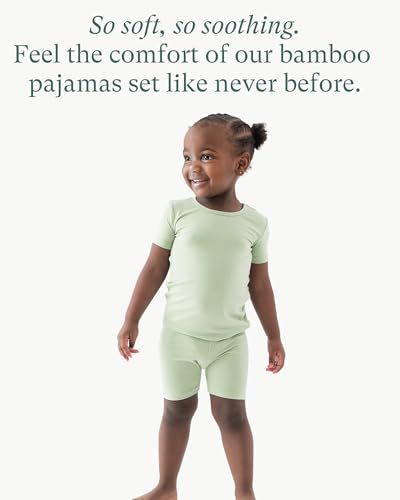 PurComfy Conjunto infantil de camisa de manga curta + shorts, Blush e lilás, 10 Anos
