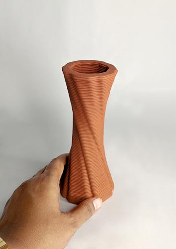 Image of SARAUSI 3D Printed Terracotta Vase 6in SCP0014