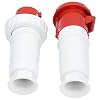 380-415V 63A Electrical Cord Connector, IP67 Waterproof 4 Pin Power Plug Socket Kit for 3P+E Wiring Projects, Industrial Connector