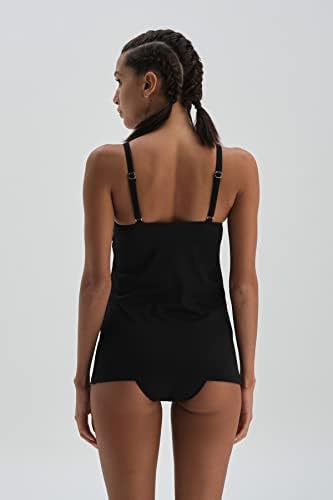 Dagi Kadın Yüzücü Elbiseli Mayo, Örme, Siyah, 38 - Görsel 2