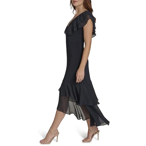 Tommy Hilfiger Women's Light V Neck Flattering Maxi Dress3