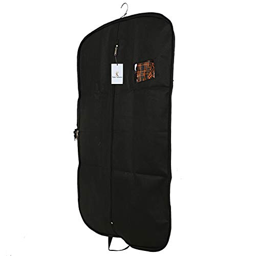 Image of Kuber Industries 94 x 60 x 1 CM Blazer /Suit Cover|Easily Foldable & Non Woven Fabric|Bag with Zipper Closure (Black)