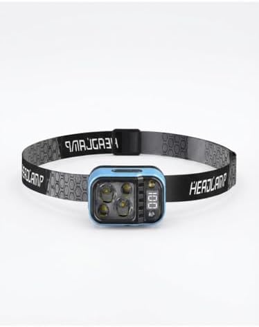 Orret Home 4 Modlu Dijital Şarj Göstergeli Kafa Lambası – Type-C Şarj Girişli, Su Geçirmez LED Fener, Kamp, Balıkçılık, Doğa Yürüyüşü ve Acil Durumlar İçin Uygun (Dijital Göster) - Görsel 1