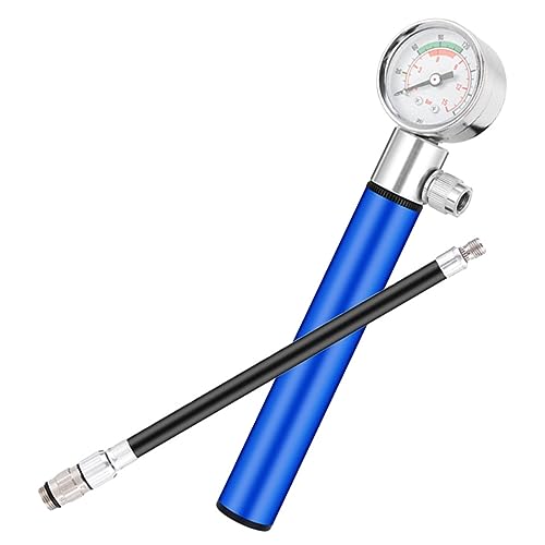 FRCOLOR アルミ合製ハンドエアポンプ 圧力計付き 軽量コンパクト設計 バスケットボール 自転車 サッカー バレーボール ラグビーボール対応