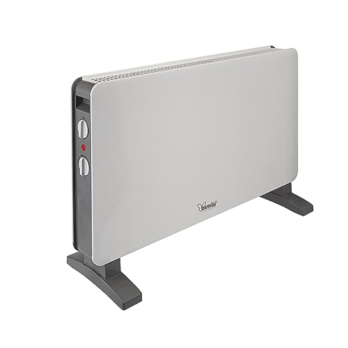 Bimar HC512 Termoconvettore a Convezione Naturale in Filo Metallico, Stufa Elettrica con Ventilatore Turbo 2000W, 2 Potenze di Riscaldamento, Termostato Regolabile, Silenzioso e Trasportabile