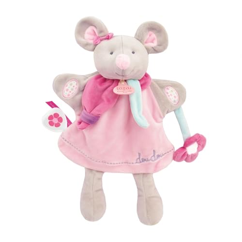 Marionnette Souris Pearly Rose pour animer les histoires du soir de bébé