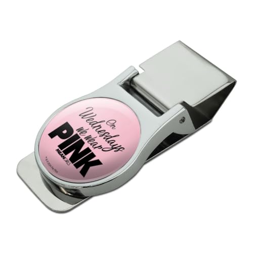 GRAPHICS & MORE Mean Girls PINK Satin Chrome Plated Metal Money Clip