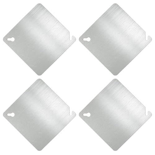 Paquete De 4 Placas Cuadradas De Caja Eléctrica De Acero Galvanizado 4 Pulgadas Placa Ciega Plano Fácil Instalación Para Cajas De Conexiones