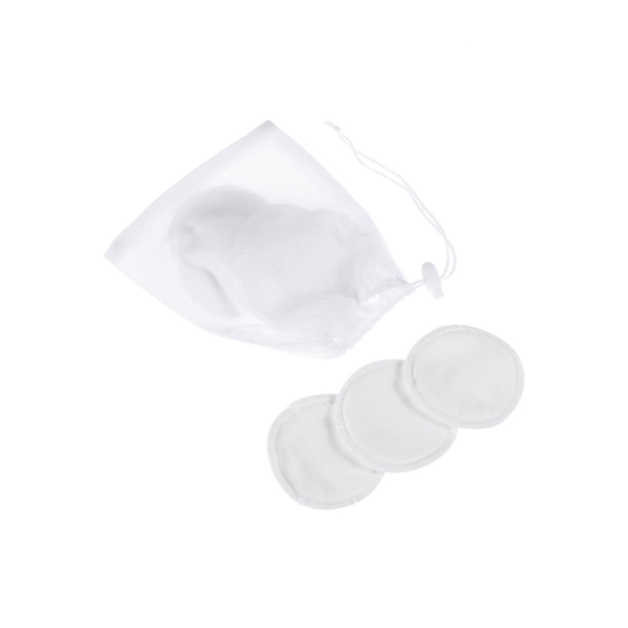 1set Feeding Galactorrhea Pads Breast Feeding Pads for Lactating Mothers Thick Breathable Nursing Mesh Storage Bags White