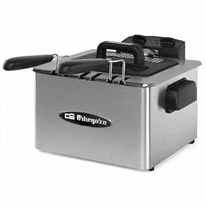 FREIDORA ORBEGOZO 4,5L INOX 3 CESTILLOS ASA ABATIBLE DISEÃO COMPACTO 2180WJP20