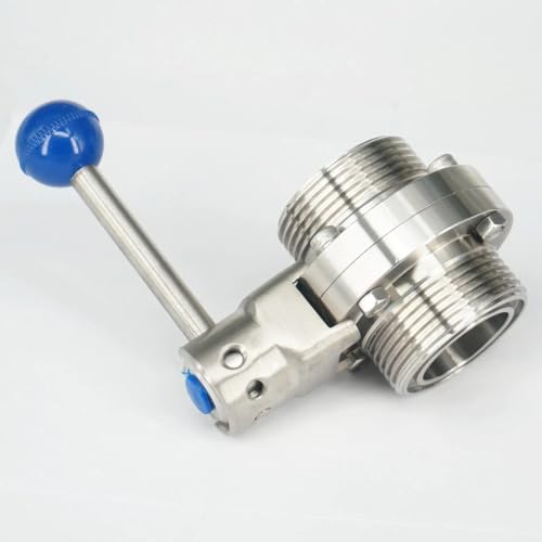 Vanne papillon SMS 2" inox 304 pour régulation de fluides industriels - 2