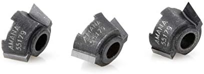 Amana Tool - 55179 3 Pack of 15° Carbide Tipped Replacement Cutters For 47179 (Ocemc
