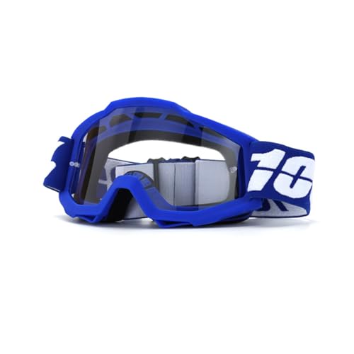 OLYSPM Lunette Moto Cross,Masque Moto avec Coussin en Éponge Double Couche et Lentilles de Protection Contre les UV,Lunettes de Moto Anti-buée pour...