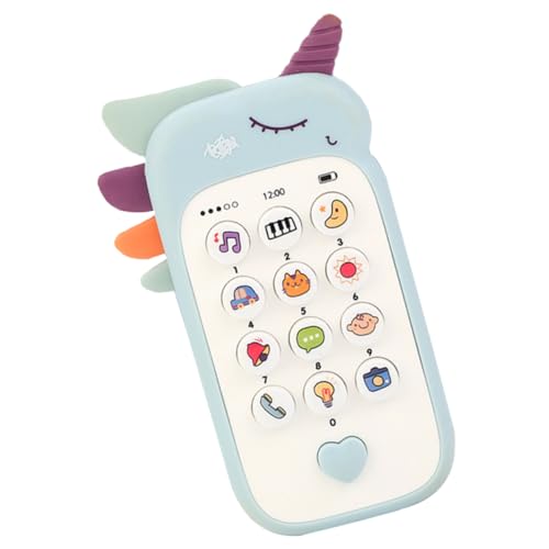 VICASKY 子供の携帯電話 ベビーフォン 電話のおもちゃ 音楽音のおもちゃ 脳のおもちゃ スマートフォン 携帯電話のおもちゃ 幼児の電話のおもちゃ プラスチック Sky-blue
