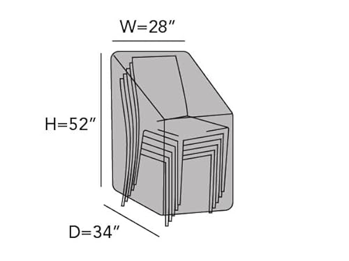 image for Covermates Outdoor Stacking Chair Cover - Water Resistant Polyester, D