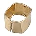 Gold Color Wide Arm Cuff Bracelet for Women Thick Chunky Statement Alloy Metal Fashion Wrist Wrap Non Tarnish Bangle Jewelry (BDZL329-gold)