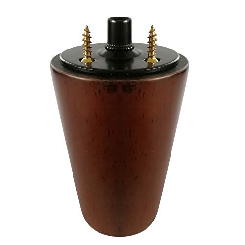 Btibpse 100% Solid Wood Furniture Legs 3" Mid-Century Modern Feet Great Replacement For Sofa, Couch, Bed, Coffee Ottoman Tv Stand Loveseat Dresser Set Of 4 With Leg Mounting Plates #TOP2