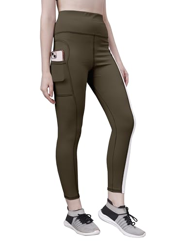 Image of Poojaran Workout Tight /Pants /Legging with Side Pocket, Stretchy Tights and a high Waist for Women and Girls' use in The Gym,Yoga,Running,Cycling