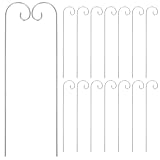 Roleader Garden Plant Label Hooks 7.79 Inch Metal Stake with Shepherd's Hook for Outdoor Plant Markers