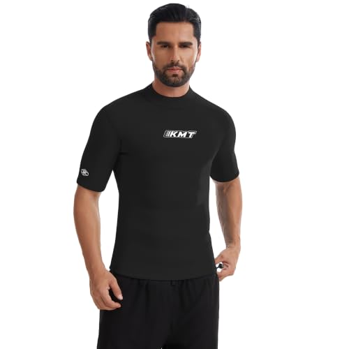 KMT Wetsuit Top Men 2mm Short Sleeve Wet Suit Zipperless Shirt miniatura 1