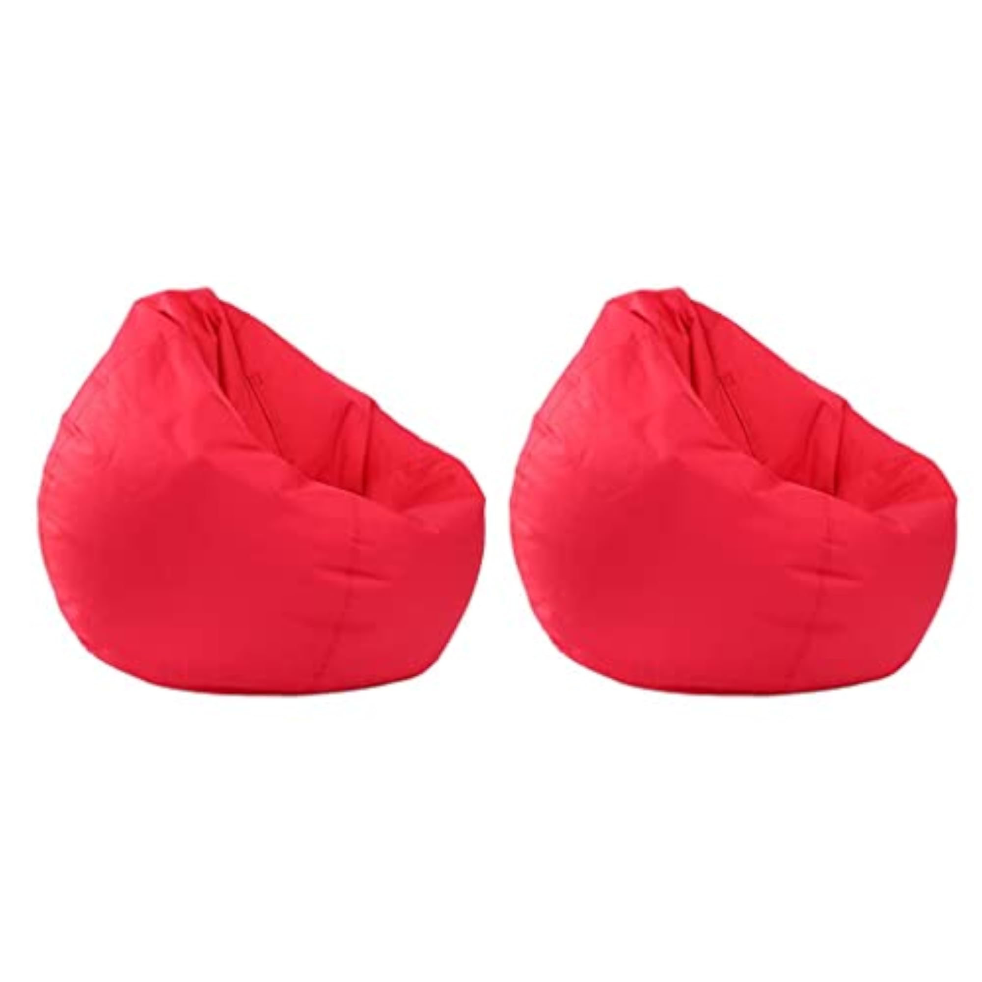 2 Pieces Waterproof Stuffed Animal Storage Bean Bag Cover, Red