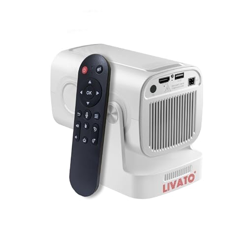 Image of HY260 Pro 4K Native Full HD Android 11 Auto Focus WiFi BT Miracast Projector with (8000 lm / 1 Speaker /Wireless /Remote Controller) Portable Projector for Home Office School(White)