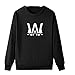 Produktbild Langarm T-Shirt Herren New Trend im Unterteil Top in koreanischer Version mit Lockerem Herren Rundhals Pullover Gr. XXXXL, Schwarz