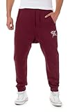 Buttonfly VSCT Clubwear Herren Trainingshosen Arkleg Crotch, Oxblood, L