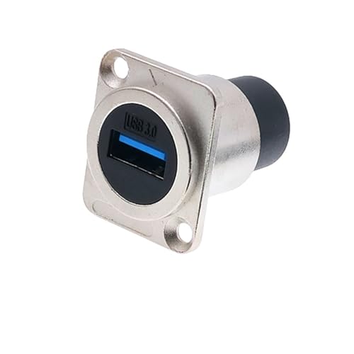 Conector USB de metal tipo D de alta resistencia para montaje empotrado en chasis