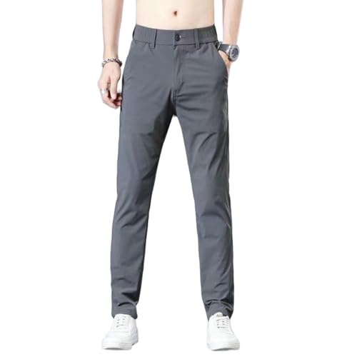 Pantalon en soie glacée homme coupe ample et élastique pour l'été