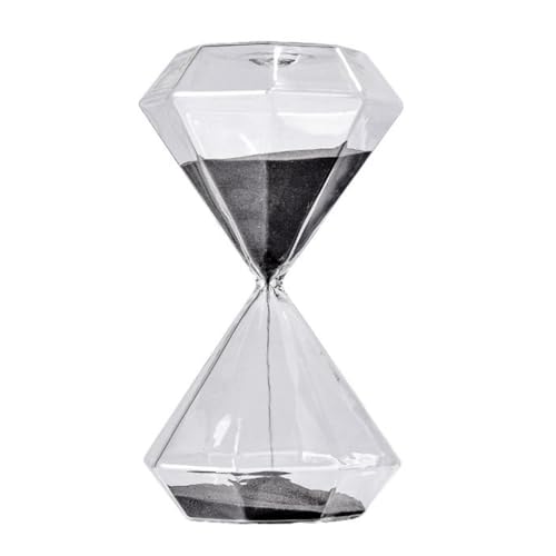LALADEFIEE 5-Minute Black Sand Hourglass Timer Decorative Sand Timer for Office Home Desk Ornament and Kitchen Countdown Sandglass