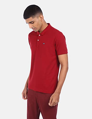 Image of Arrow Sport Solid Polo T-Shirt for Men - Regular Fit, Cotton Half Sleeves Mens Tshirt