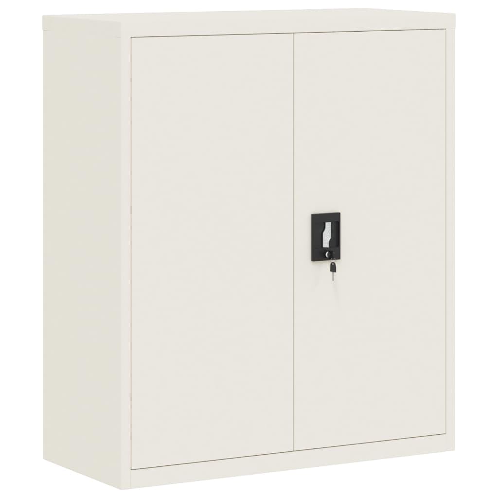vidaXL Armadio Classificatore Bianco 90x40x105 cm in Acciaio