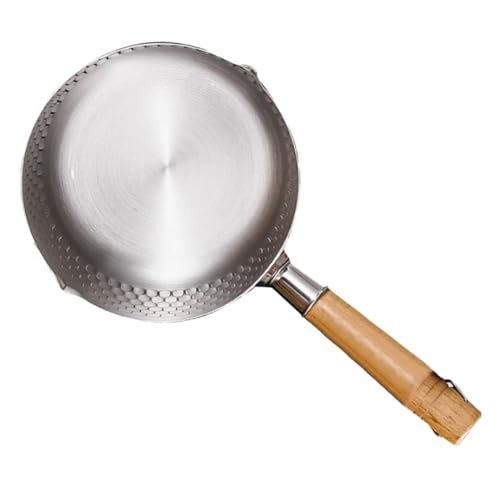 CONGARTENO Olla De Acero Inoxidable Con Mango De Madera Para Sopas Fideos y Comidas Al Aire Libre Utensilios De Cocina De Camping Olla Multifuncional
