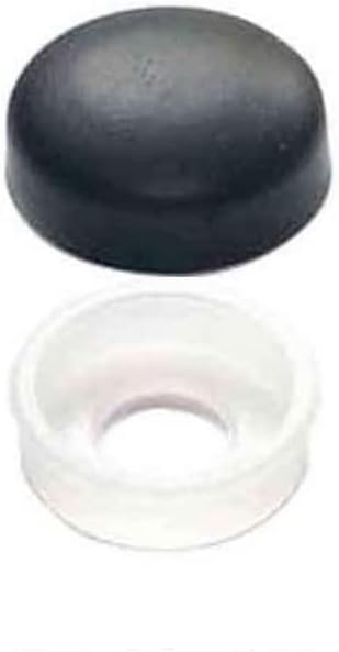 32 Vivid Black License Plate Frame Screw Covers & Snap Washers for SAE Fasteners Model-PYT-8888-4469