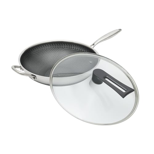 Wok de acero inoxidable de 13.4 pulgadas miniatura 4