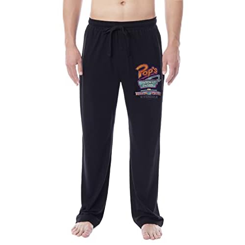INTIMO Riverdale Pop's Chock'lit Shoppe CW TV Show Sleep - Pantalones de pijama para hombre, Negro, S
