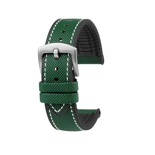 Bracelet montre étanche 22mm résistant sueur et eau nylon silicone agate