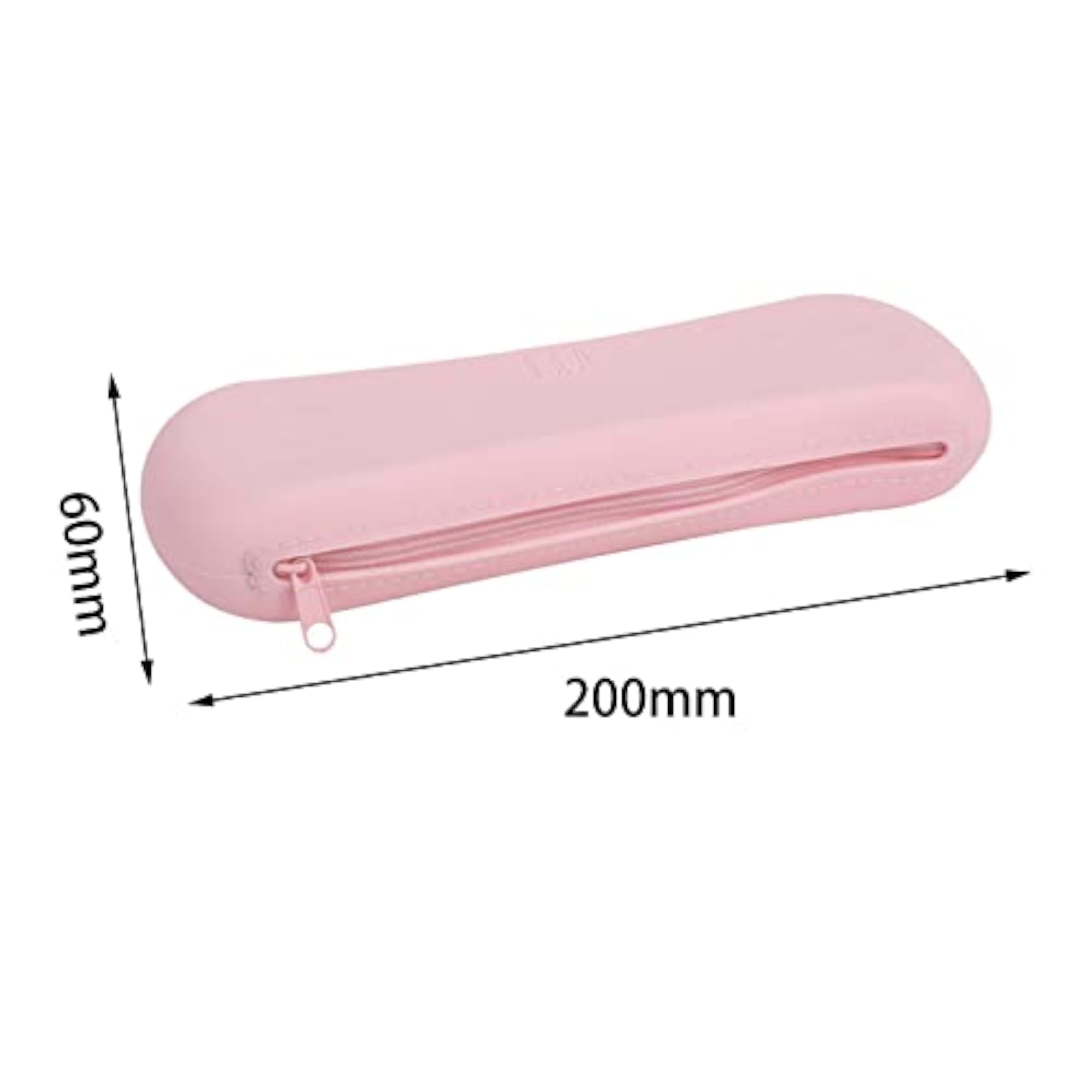 Pink Silicone Travel Makeup Brush Holder Pouch